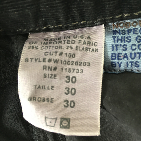 Goldsign Black Boot Cut Low Rise Corduroys - Picture 6 of 8